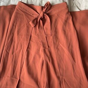 Bar III Terracotta Tie-Waist Wide Leg Pants